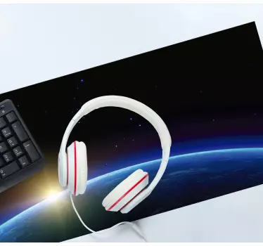 Muismat wereldkaart hemel horizon uitzicht - TenStickers