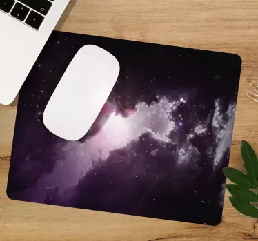 Muismat wereldkaart kosmisch nebula scene - TenStickers