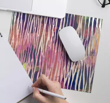 Muismat zebra Abstracte lijnen textuur - TenStickers