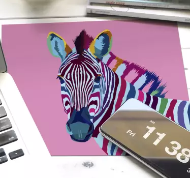 Muismat zebra Pop-art - TenStickers
