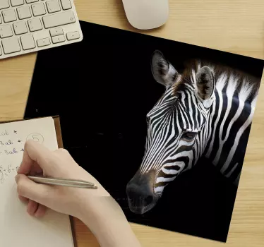 Muismat zebra Zwart en wit - TenStickers