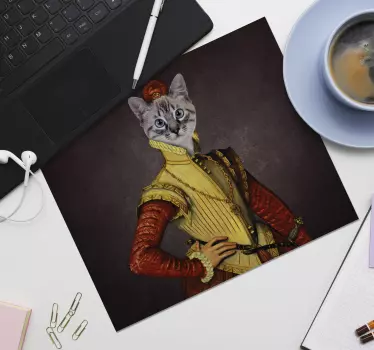 Muismat met foto aristocratische kat - TenStickers