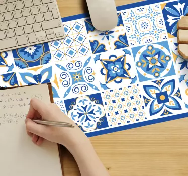 Originele XXL muismat Blauwe mediterrane stijl - TenStickers
