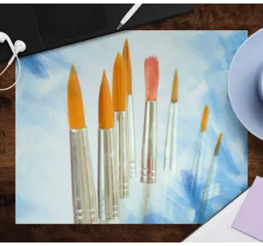 Originele muismat brushes op canvas - TenStickers