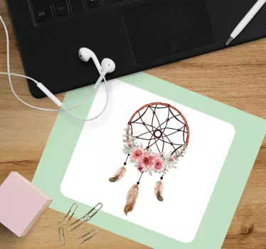Originele muismat dromenvanger bloemdecor - TenStickers