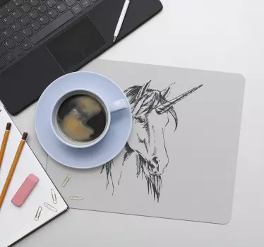 Originele muismat elegante eenhoorn illustratie - TenStickers