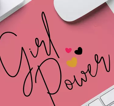 Originele muismat Girl power roze - TenStickers