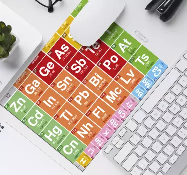 Muismat kleurrijke Periodiek systeem - TenStickers