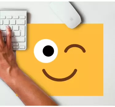 Originele muismat Knipoog emoji - TenStickers