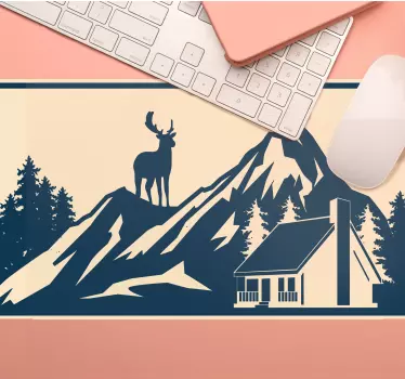 Originele muismat majestueus berglandschap - TenStickers