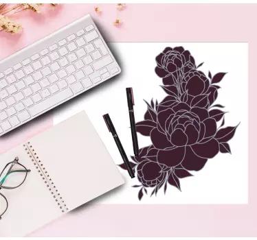 Originele muismat met bloemenarrangement motief - TenStickers