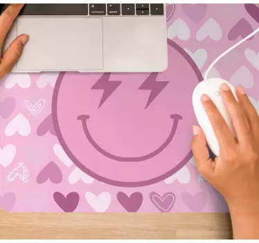 Originele muismat met smiley hart patroon - TenStickers