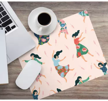 Originele muismat met speelse dansende vrouwen - TenStickers