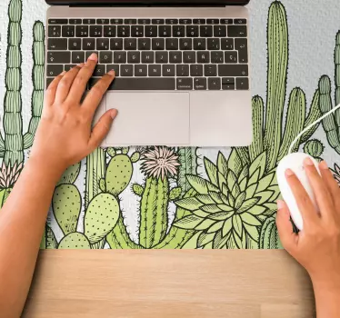 XXL muismat Met wilde cactussen - TenStickers