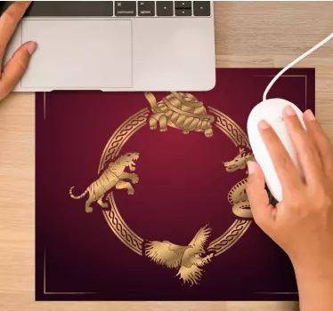 Originele muismat mythical animal cirkel - TenStickers