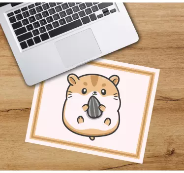 Originele muismat schattig hamster met zaad - TenStickers