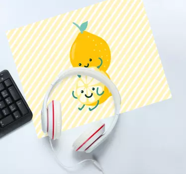 Originele muismat schattige fruitfiguren - TenStickers