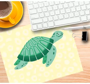 Originele muismat schattige schildpad illustratie - TenStickers