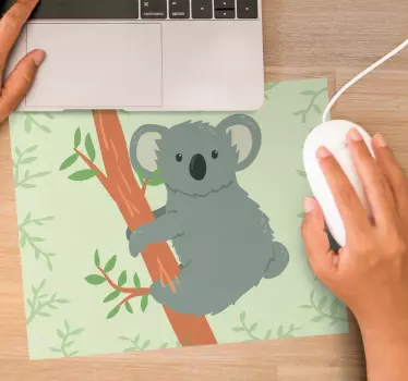 Originele muismat speelse koala klimmen - TenStickers