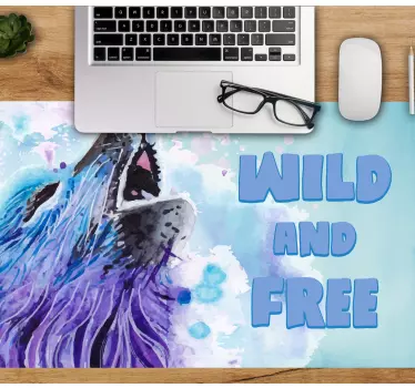 Originele muismat wolf huilende expressie - TenStickers