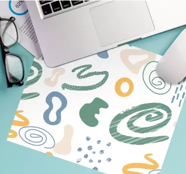 Patronen muismat abstract curvilineaire motieven - TenStickers