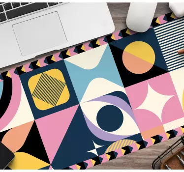 Patronen muismat abstract geometrische compositie - TenStickers