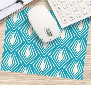 Patronen muismat angular blauwe vormen - TenStickers