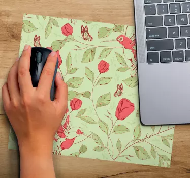 Patronen muismat bloemenachtergrond thema - TenStickers