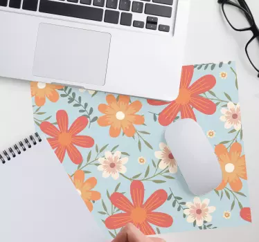 Patronen muismat bloemig patroon arrangement - TenStickers