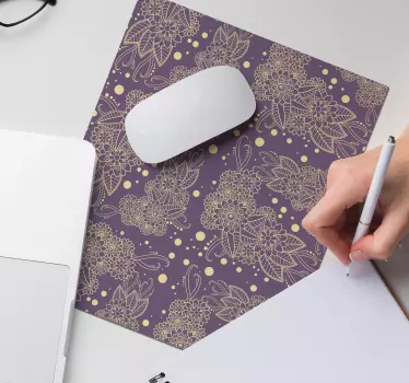 Patronen muismat bloemige patroon elegantie - TenStickers