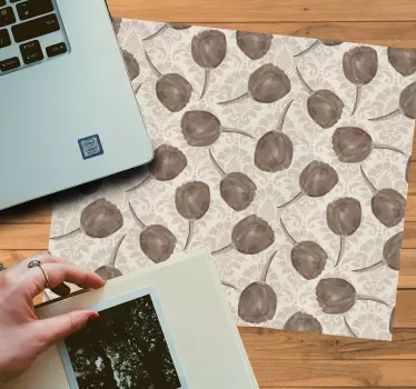 Patronen muismat botanische illustratie achtergrond - TenStickers