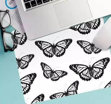 Patronen muismat elegant vlinder motief - TenStickers