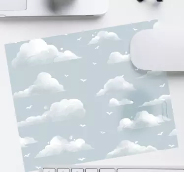 Patronen muismat fluffy cloud patroon - TenStickers