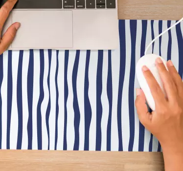 Patronen muismat golvende strepen patroon - TenStickers