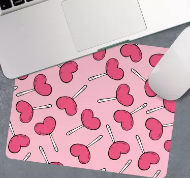 Patronen muismat hartjes lollipop patroon - TenStickers