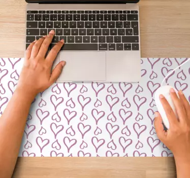 Patronen muismat hartjespatroon textuur - TenStickers