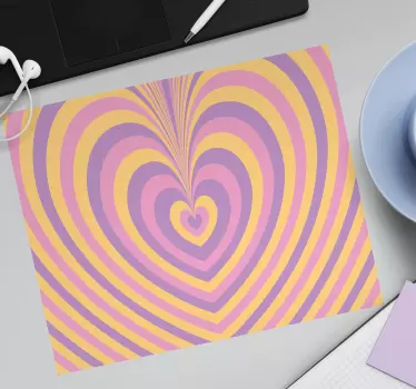 Patronen muismat hartvormige strepen - TenStickers