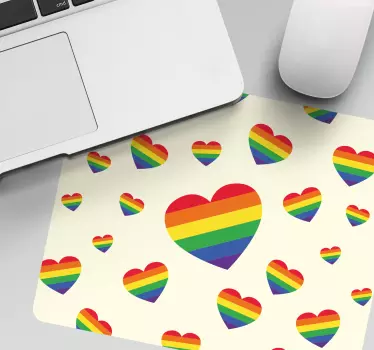 Patronen muismat kleurrijk hartpatroon - TenStickers