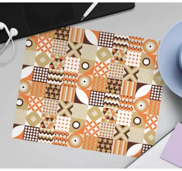 Patronen muismat kleurrijke geometrische vierkanten - TenStickers