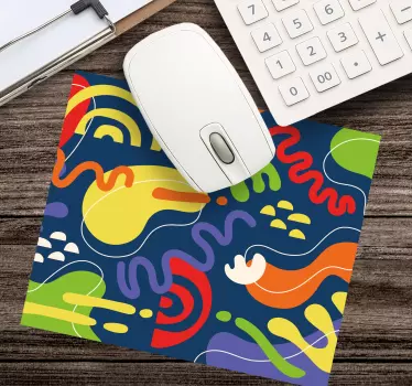 Patronen muismat levendige abstracte spiralen - TenStickers