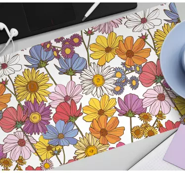 Patronen muismat levendige botanische compositie - TenStickers