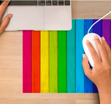 Patronen muismat levendige gestreepte textuur - TenStickers