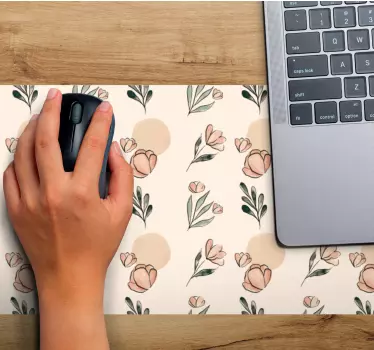 Patronen muismat met bloemrijk textuur oppervlak - TenStickers
