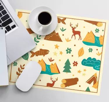 Patronen muismat natuur geïnspireerde motieven - TenStickers