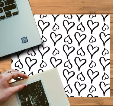 Patronen muismat speelse hart motief - TenStickers
