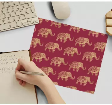 Patronen muismat speelse olifantenpatroon - TenStickers