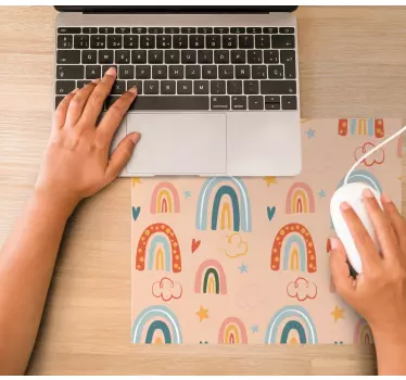 Patronen muismat speelse regenboog patroon - TenStickers