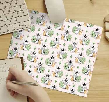 Patronen muismat speelse zebra motief - TenStickers