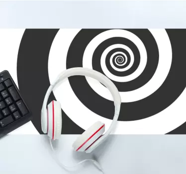 Patronen muismat spiral optische illusie - TenStickers