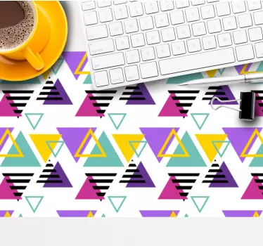 Patronen muismat vibrante geometrische driehoeken - TenStickers